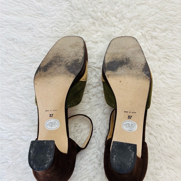 Givenchy Japan Multicolor Suede Leather Platform Heels Shoes Size 37 US 6.5 - Picture 15 of 16